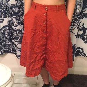 Orange long skirt